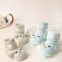 KICKS & CRAWL Infants Pack of 2 Ankle-Length socks-41