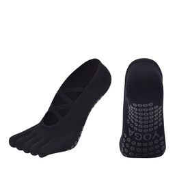 BAESD Women Non-Slip Grips Ankle-Length Yoga Socks-image-1