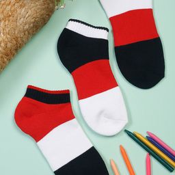 LOUIS STITCH Men Pack Of 3 White & Red Colourblocked Above Ankle-Length Antimicrobial Socks-51