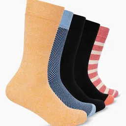 Smarty Pants Unisex Pack Of 5 Assorted Calf-Length Cotton Socks-image-3