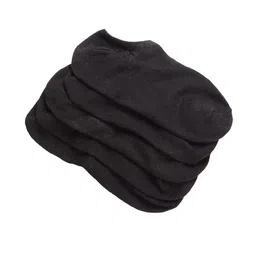 Texlon Men Pack Of 5 Black Shoe-Liner Socks-2
