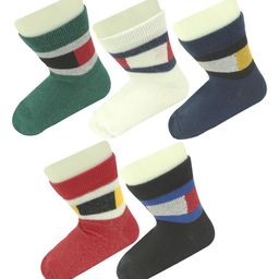 BAESD Kids Pack of 5 Striped Ankle Length Socks-91