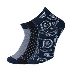 Red Tape Men Pack Of 3 Patterned Ankle-Length Socks-0