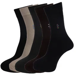 Dollar Socks Men Pack Of 5 Assorted Above Ankle Length Cotton Socks-32