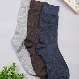 LOUIS STITCH Men Pack Of 3 Patterned Calf Length Antimicrobial Socks-10