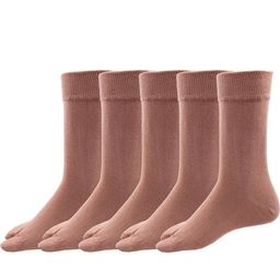 RC. ROYAL CLASS Women Pack Of 5 Solid Calf-Length Cotton Thumb Socks-image-65