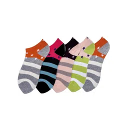 Cotstyle Men Pack Of 5 Striped Low Ankle Socks-24