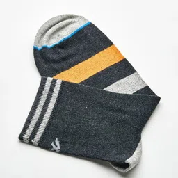 Cotstyle Men Pack Of 5 Striped Assorted Above Ankle Socks-30