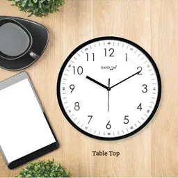 RANDOM White & Black Contemporary Wall Clock image 4