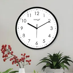 RANDOM White & Black Contemporary Wall Clock image 5