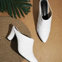 Try Me Pointed Toe Block Heeled Mules-10