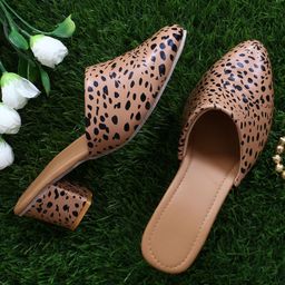 Ravis Printed Block Heel Mules-3