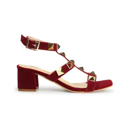 ICONICS Embellished Strappy Block Heels image 4