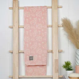 Coral Banana Jacquard Floral 250 GSM Bath Towel by DOCTOR TOWELS-picture-1