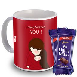 ME & YOU Red & Blue 3 Pieces Ceramic Printed Valentine Day Home Gift Sets-image-79