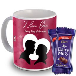 ME & YOU Red & Blue 3 Pieces Ceramic Printed Valentine Day Home Gift Set-image-38