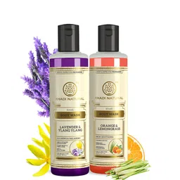 Khadi Natural Orange & Lemongrass + Lavender & Ylang Ylang Body Wash Combo - 420ml-10