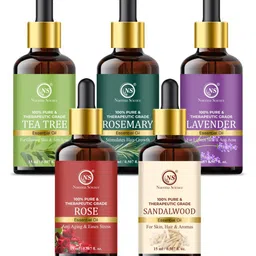 Nuerma Science 5-Pcs Tea Tree-Rosemary-Lavender-Rose & Sandalwood Essential Oil-37