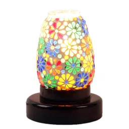 Devansh Multicoloured Mosaic Glass Table Lamp with Shade image 3