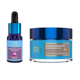 Blue Nectar Shubhr 2 Kumkumadi Tailam Face Serum10ml &  Sandalwood  Skin Brightening 50g-12