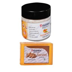 Deyomkar Herbal Apricot Honey Scrub with Sandal Wood Soap-97