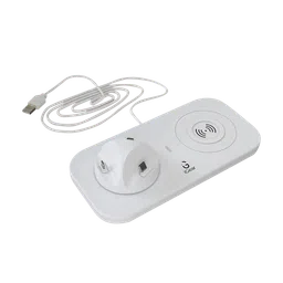iGear DockMe 5W 3-in-1 Wireless Charging Dock for iOS, Android, Earbuds (5V Rotating Dock, White) image 4