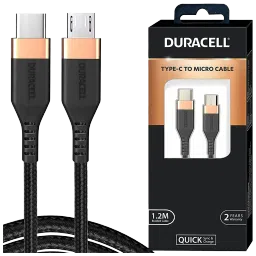 DURACELL Type C to Type B 3.96 Feet (1.2 M) Cable (Tangle-free Design, Black)-picture-30