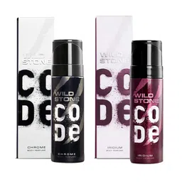 Wild stone Men Set of Code Iridium & Chrome Long Lasting Body Deodorant - 150 ml each image 1