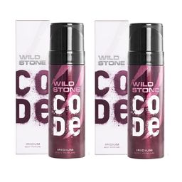 Wild stone Men Set of 2 Code Iridium Long Lasting Body Deodorant Perfume - 150 ml each image 1