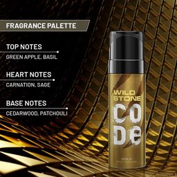 Wild stone Men Set of Code Gold & Chrome Long Lasting Body Deodorant Perfume - 150 ml each image 2
