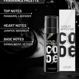 Wild stone Men Set of Code Iridium & Chrome Long Lasting Body Deodorant - 150 ml each image 4