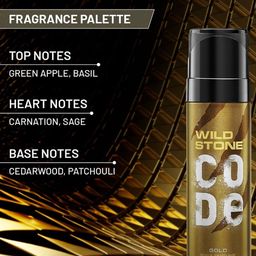 Wild stone Men Set of 3 Code Long Lasting Deodorant 150 ml each - Gold+Platinum+Iridium image 4
