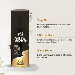 St. John Combo of 2 Cobra Deodrant Live 150 ml & Cobra Black Current 50ml image 5