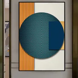 art street Geometric Multicolour Synthetic Wood Wall Art-picture-26