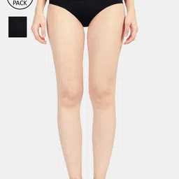 Sonari Women Pack Of 2 Black Solid Period Briefs-picture-39