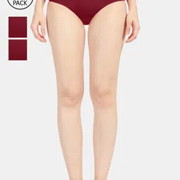 Sonari Women Pack Of 3 Maroon Solid Leak-Proof Period Briefs-image-28