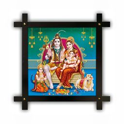 PnF Blue & Green Wooden Religious Wall Painting-image-56