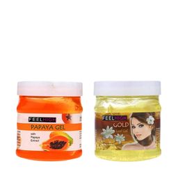 FEELHIGH Set of 2 Face & Body Gel - Papaya & Gold Leaf - 500ml Each-38