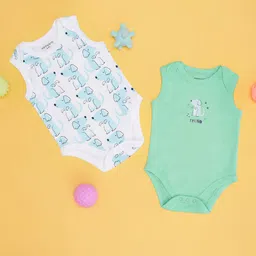 Pantaloons Baby Boys Pack Of 2 Printed Pure-Cotton Bodysuit-image-69