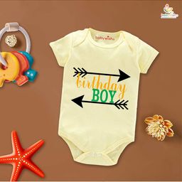 Babywish Infants Birthday Boy Printed Pure Cotton Infants Bodysuit-image-44