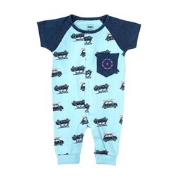 MeeMee Infant Boys Blue Printed Bodysuit-image-17
