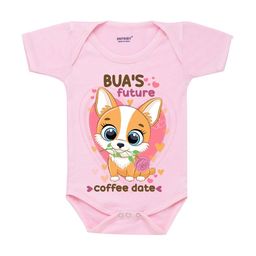 KNITROOT Infant Kids Pink & Orange Coffee Date Printed Cotton Bodysuit-image-66