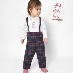 MiArcus Infants Peanuts Checked Cotton Bodysuit-image-88