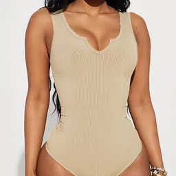 LULU & SKY Self Design Sleeveless Bodysuit-picture-44