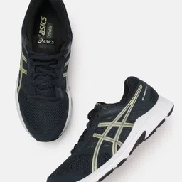 ASICS Men Navy Blue Woven Design Gel-Contend 5B Running Shoes-picture-27