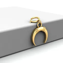 KUBERBOX Horseshoe Charm 18KT Gold Pendant-0.49gm-50