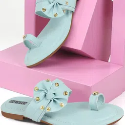 FAUSTO Bow Embellished One Toe Flats-15