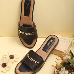 Ajanta Colourblocked Open Toe Flats-1
