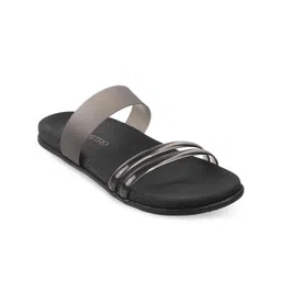 Metro Women Black Open Toe Flats-48