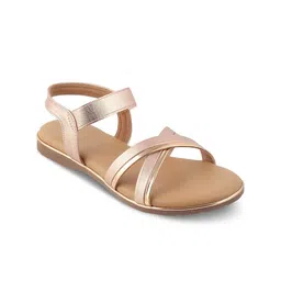 Tresmode FLASHINE Cross Strap Open Toe Flats With Backstrap-0